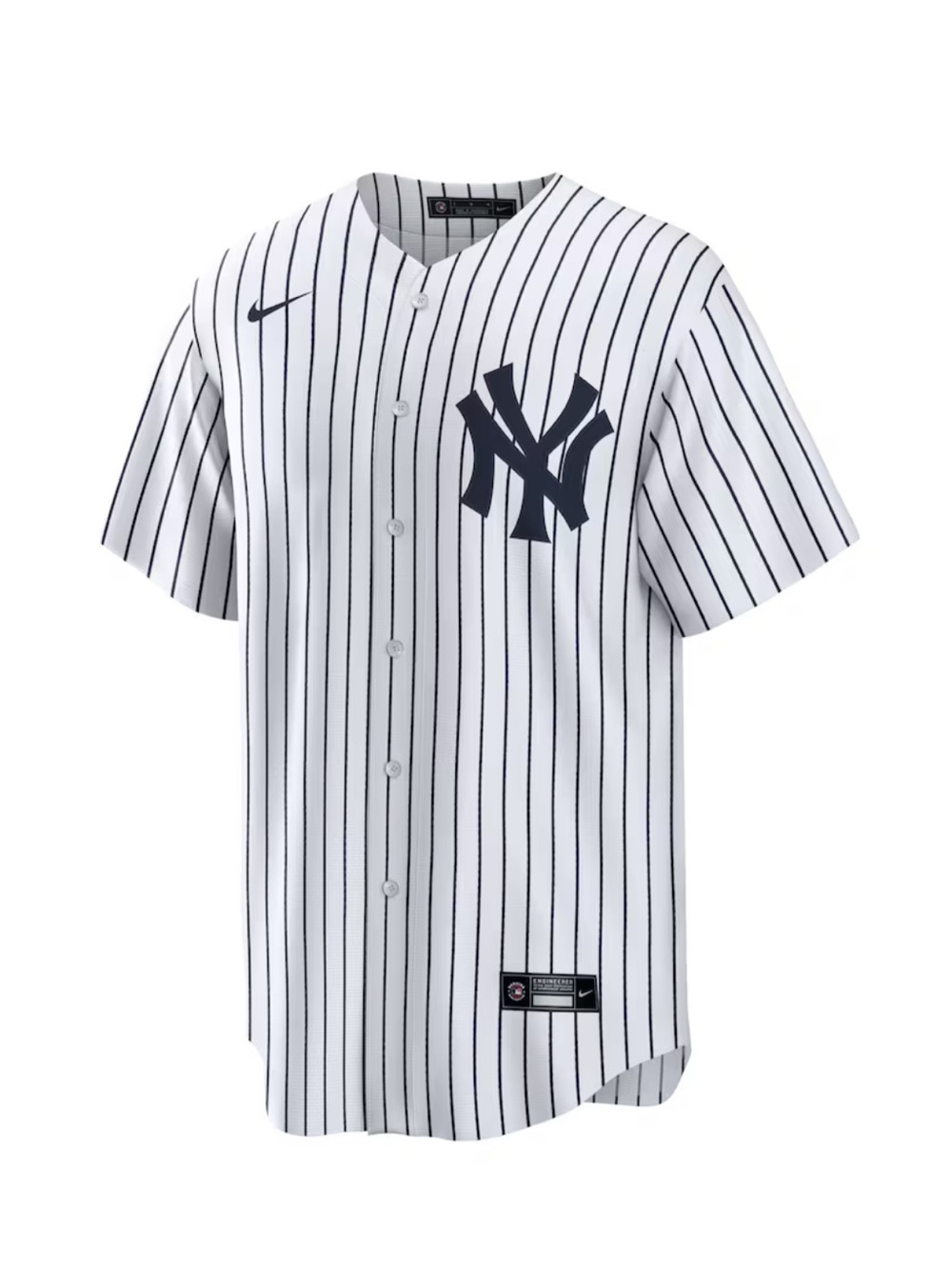 Nike White Pinstripe New York Yankees Button-Up Jersey